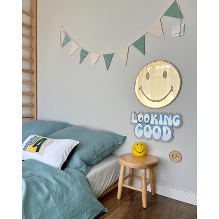 Lusterko emoji duże, bezpieczne i nietłukące - dekoracja pokoju starszego dziecka | plexi akryl, sklejka